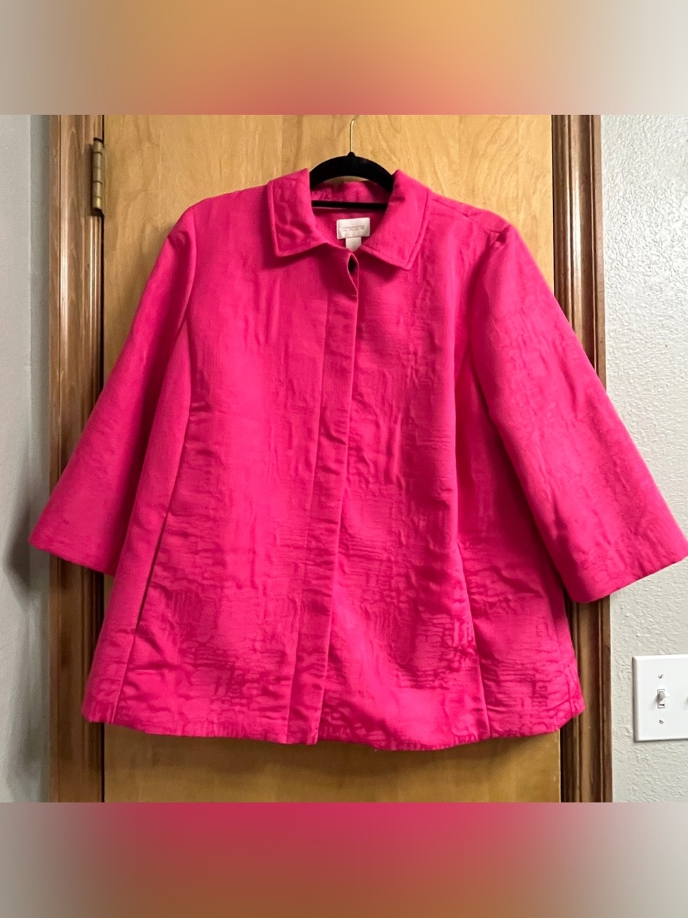 Chico's Hot Pink Swing Coat